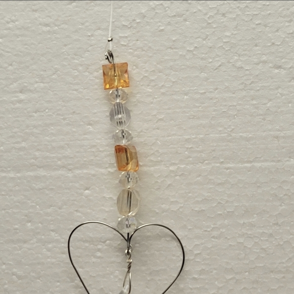 Silver, Orange, and Clear Bead Suncatcher - Picture 6 of 8
